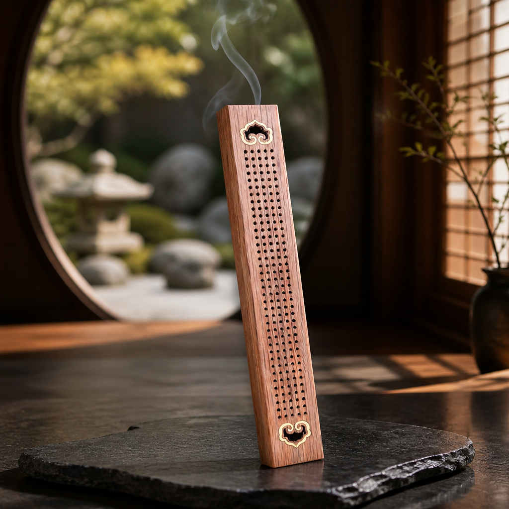 Classic Rosewood Inlay Incense Burner